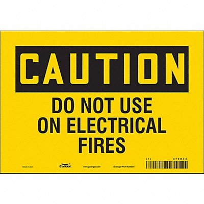 CONDOR 470D34 Safety Sign 7 in x 10 in Vinyl