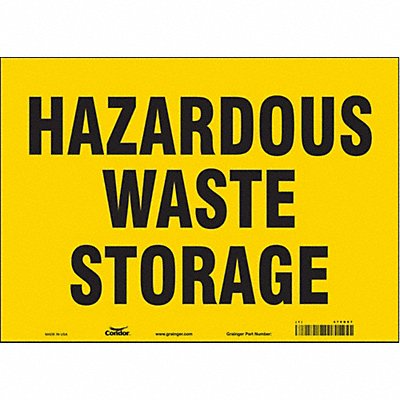CONDOR 470D87 Safety Sign 10 inx14 in Vinyl