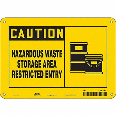 CONDOR 470D90 Safety Sign 7 inx10 in Polyethylene