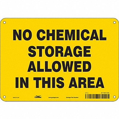 CONDOR 470F06 Safety Sign 7 in x 10 in Polyethylene