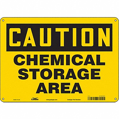 CONDOR 470F24 Safety Sign 10 inx14 in Aluminum