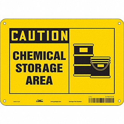 CONDOR 470F30 Safety Sign 7 in x 10 in Aluminum