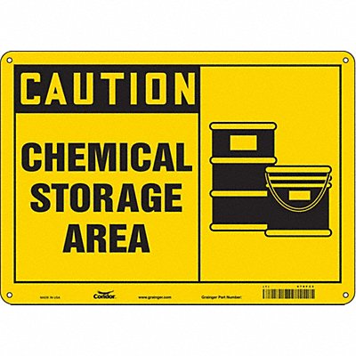 CONDOR 470F33 Safety Sign 10 inx14 in Polyethylene