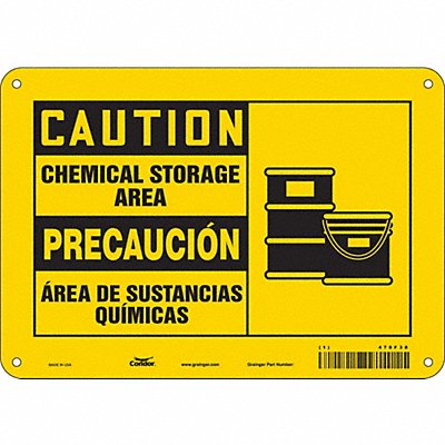 CONDOR 470F38 Safety Sign 7 in x 10 in Aluminum