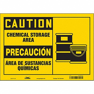 CONDOR 470F44 Safety Sign 10 inx14 in Vinyl