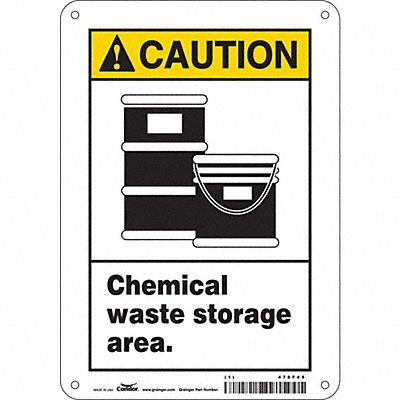 CONDOR 470F45 Safety Sign 10 inx7 in Aluminum