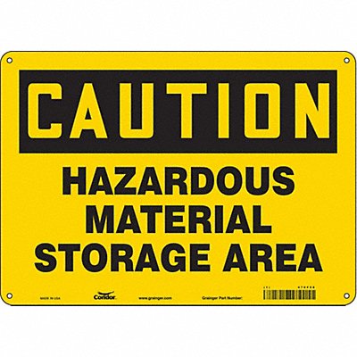 CONDOR 470F58 Safety Sign 10 inx14 in Aluminum