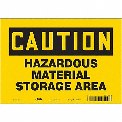 CONDOR 470F63 Safety Sign 7 in x 10 in Vinyl