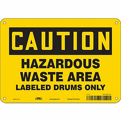 CONDOR 470F67 Safety Sign 7 inx10 in Polyethylene