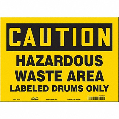 CONDOR 470F71 Safety Sign 10 in x 14 in Vinyl