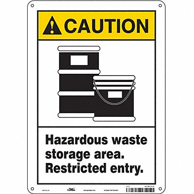 CONDOR 470F73 Safety Sign 14 inx10 in Aluminum