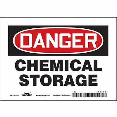 CONDOR 470F90 J6913 Safety Sign 5 inx7 in Vinyl
