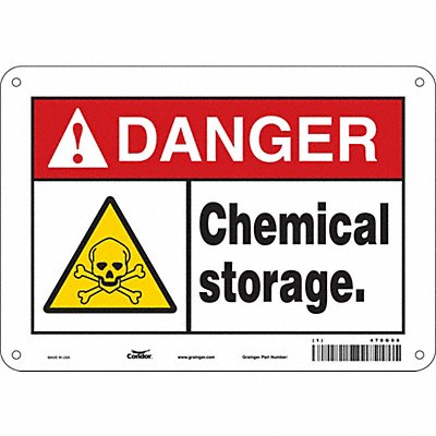 CONDOR 470G06 Safety Sign 7 inx10 in Polyethylene
