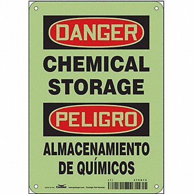 CONDOR 470G16 Safety Sign 10 in x 7 in Polyethylene