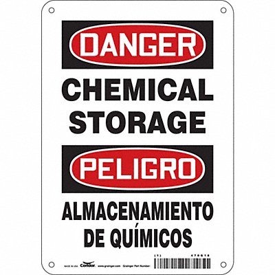 CONDOR 470G18 Safety Sign 10 in x 7 in Polyethylene