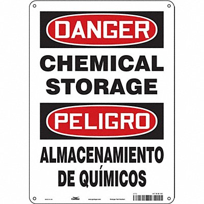 CONDOR 470G19 Safety Sign 14 in x 10 in Polyethylene