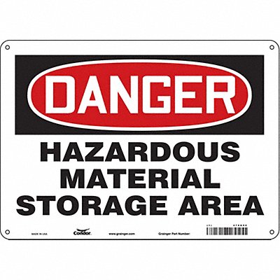 CONDOR 470G50 Safety Sign 10 inx14 in Aluminum