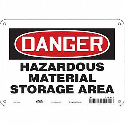 CONDOR 470G51 Safety Sign 7 inx10 in Polyethylene