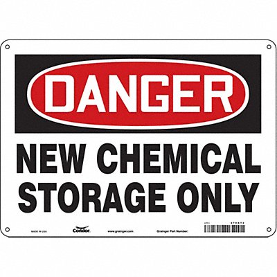 CONDOR 470G72 Safety Sign 10 inx14 in Aluminum