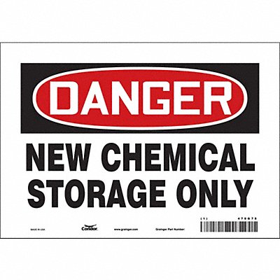 CONDOR 470G75 Safety Sign 7 in x 10 in Vinyl