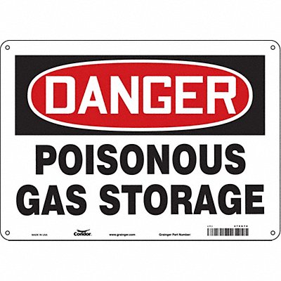 CONDOR 470G78 Safety Sign 10 in x 14 in Aluminum