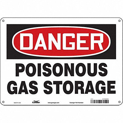 CONDOR 470G80 Safety Sign 10 in x 14 in Polyethylene