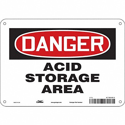 CONDOR 470G83 Safety Sign 7 in x 10 in Aluminum