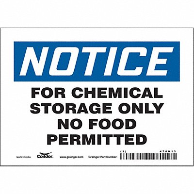 CONDOR 470H13 Safety Sign 5 inx7 in Vinyl