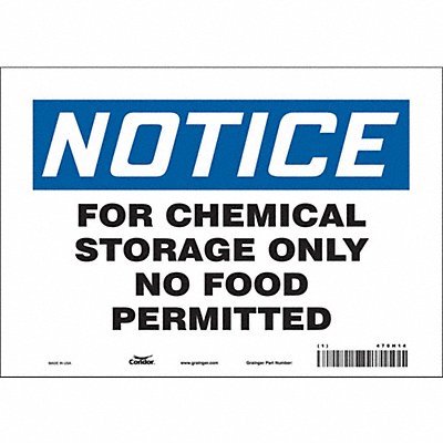 CONDOR 470H14 Safety Sign 7 inx10 in Vinyl