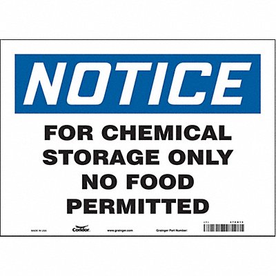 CONDOR 470H15 Safety Sign 10 inx14 in Vinyl