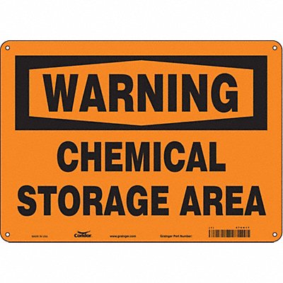 CONDOR 470H17 Safety Sign 10 inx14 in Aluminum