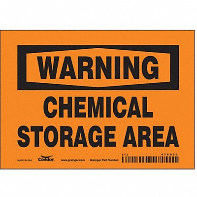 CONDOR 470H20 Safety Sign 5 in x 7 in Vinyl