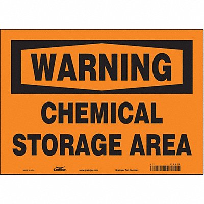 CONDOR 470H22 Safety Sign 10 inx14 in Vinyl