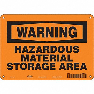 CONDOR 470H23 Safety Sign 7 in x 10 in Aluminum