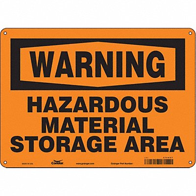 CONDOR 470H27 Safety Sign 10 inx14 in Polyethylene