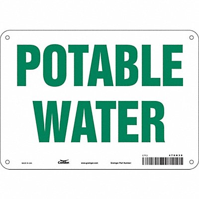 CONDOR 470H39 Safety Sign 7 in x 10 in Polyethylene