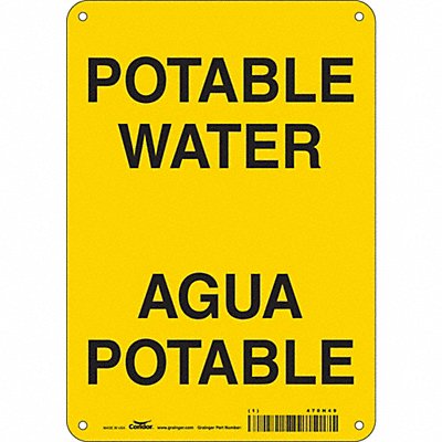 CONDOR 470H49 Safety Sign 10 in x 7 in Aluminum