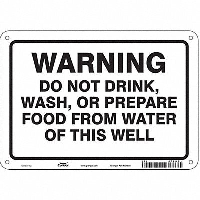 CONDOR 470H51 Safety Sign 7 inx10 in Polyethylene