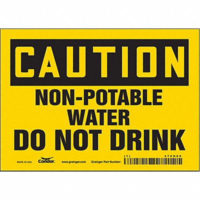 CONDOR 470H69 Safety Sign 5 inx7 in Vinyl