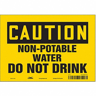 CONDOR 470H70 Safety Sign 7 inx10 in Vinyl