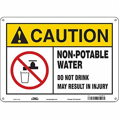 CONDOR 470H73 Safety Sign 10 in x 14 in Aluminum