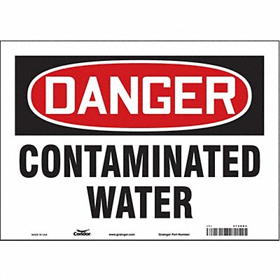 CONDOR 470H84 Safety Sign 10 in x 14 in Vinyl