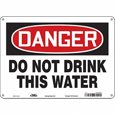 CONDOR 470H88 Safety Sign 10 in x 14 in Polyethylene