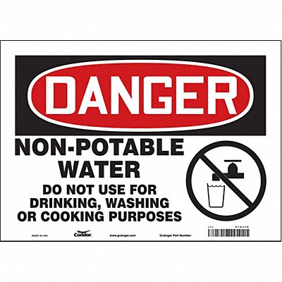 CONDOR 470J18 Safety Sign 10 inx14 in Vinyl