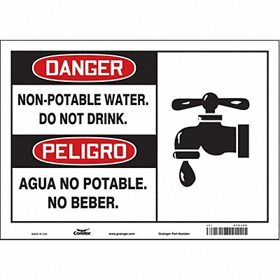 CONDOR 470J28 Safety Sign 10 inx14 in Vinyl