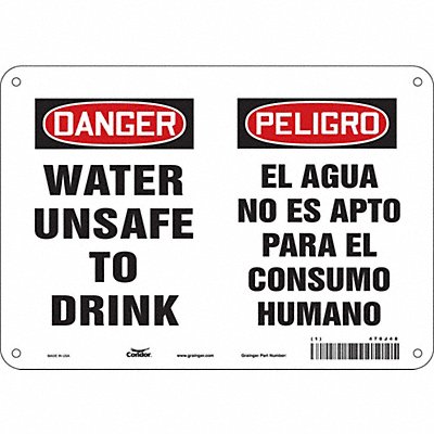 CONDOR 470J48 Safety Sign 7 inx10 in Polyethylene