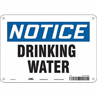 CONDOR 470J52 J8546 Safety Sign 7 in x 10 in Aluminum