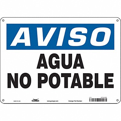 CONDOR 470J66 Safety Sign 10 inx14 in Aluminum