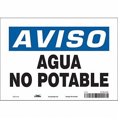 CONDOR 470J69 Safety Sign 7 in x 10 in Vinyl
