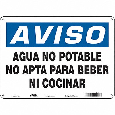 CONDOR 470J72 Safety Sign 10 in x 14 in Aluminum